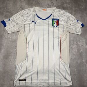 ITALY 2014 2015 AWAY FOOTBALL SHIRT SOCCER JERSEY PUMA 744291 SZ M MEN WHITE